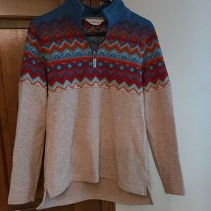 Orvis Southwest Patterned Quarter Zip Pullover, Excellent, Medium, Bright 🌞